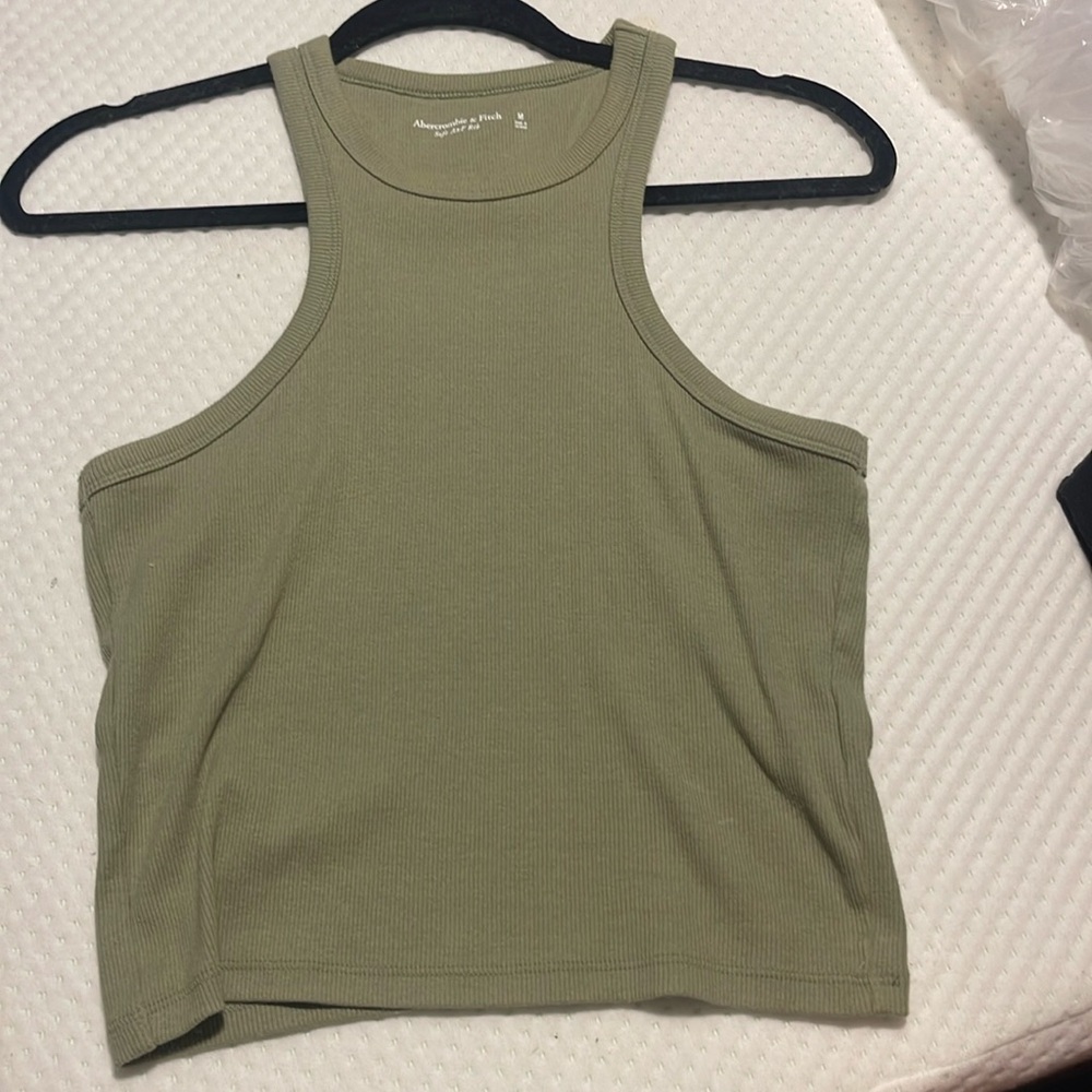 Abercrombie & Fitch Ribbed Tank top. Size Medium. Sage green color
